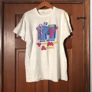 Rare Vintage MTV tshirt 1986 VMAs